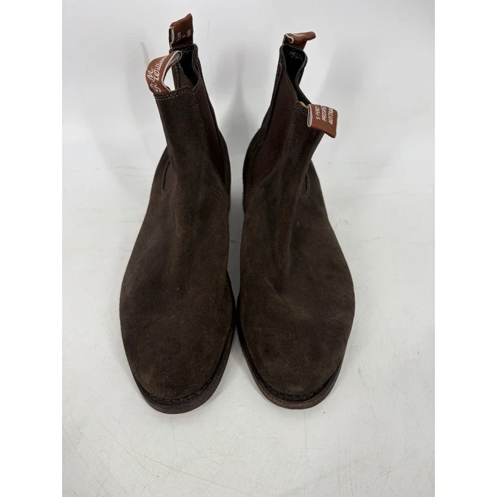 RM Williams Comfort Craftsman Boot in Chocolate Suede Size 10.5 G